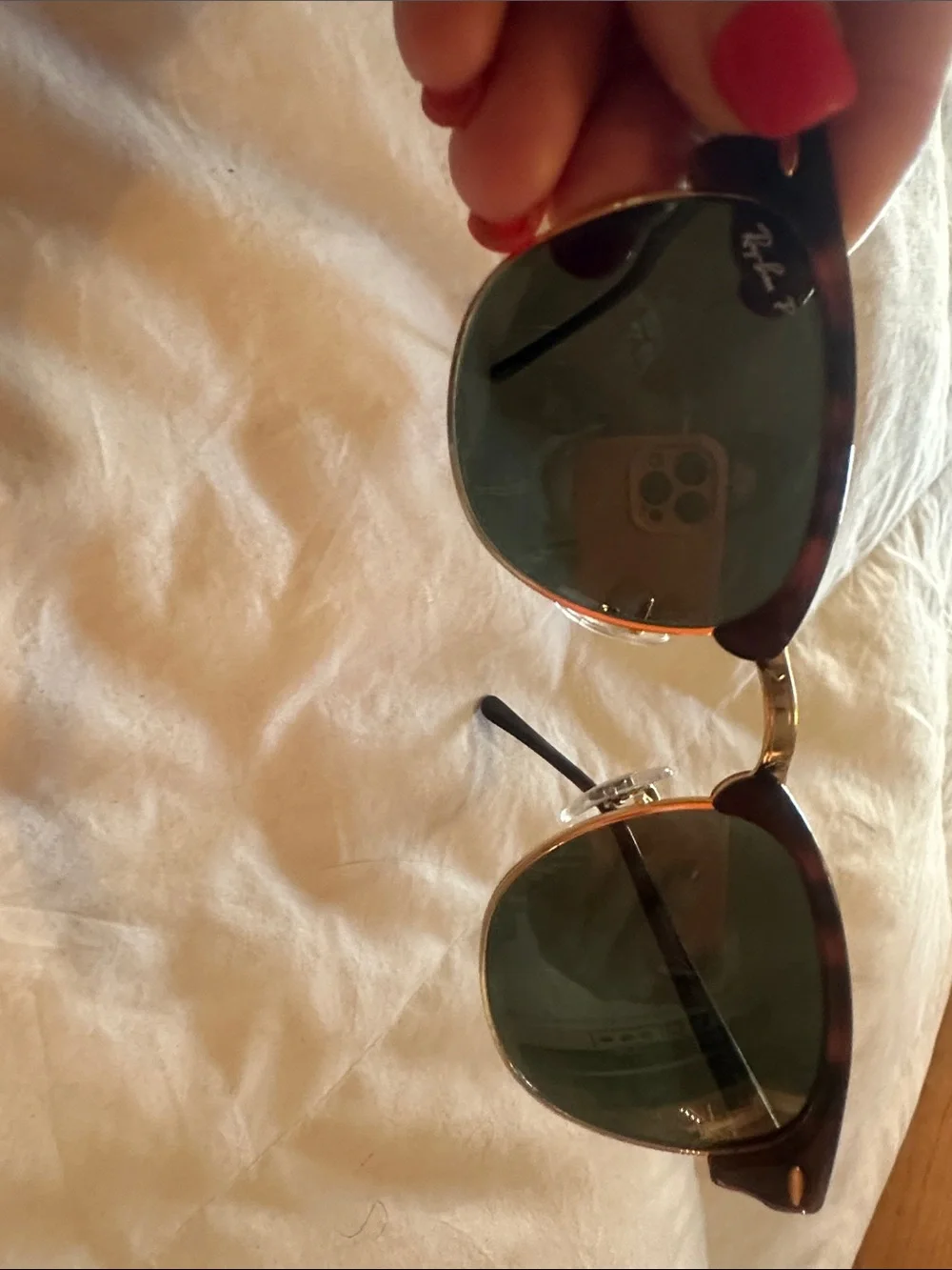 Ray-Ban Clubmaster Sunglasses - Tortoise Frame with Dark Green Lenses